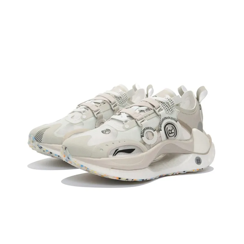 LiNing Jueying CRC Casual Shoes Women's Low Top Frost White/Silver Fish Gray-1