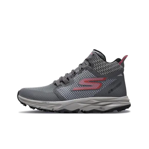 Skechers Go Trail 2 Running Shoes Women's Mid-Top Gray/Pink Red