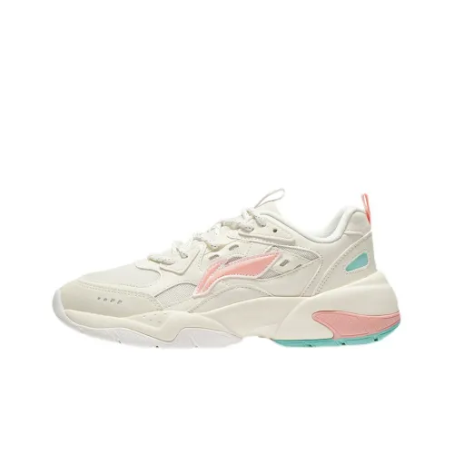 LiNing Low-Top Casual Shoes Women's White Pink