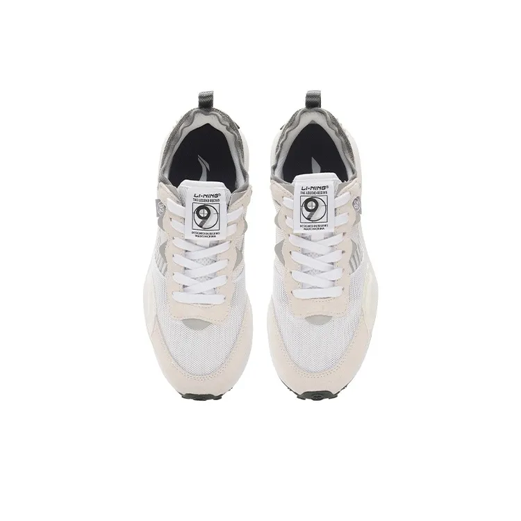 LiNing Square Circle V2 Square Round V2 Anti Slip Wear Resistant Low Top Sports Casual Shoes Women's Gray White-3