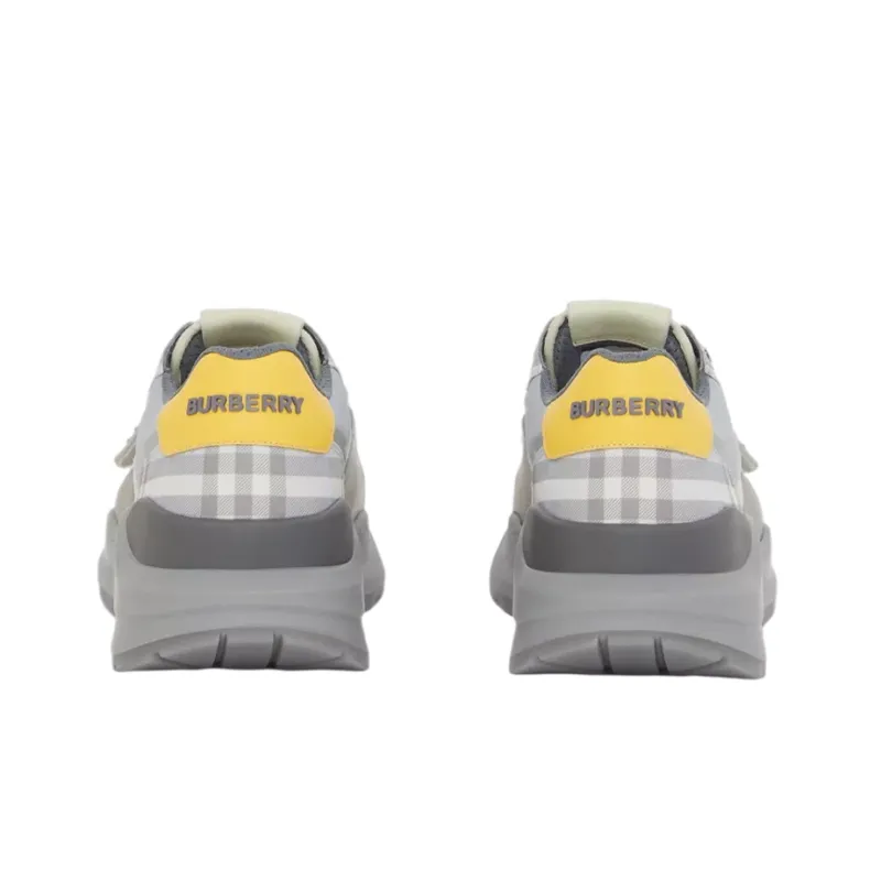 Burberry Vintage Cushioning, Slip Resistant, And Abrasion Resistant Low Top Casual Shoes Men's Gray-3