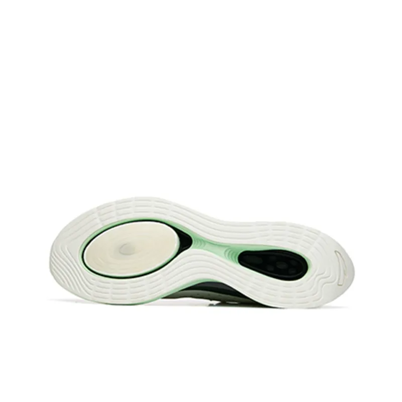 ANTA Running Shoes Men Low Top Ivory White/Bright Neon Green-4