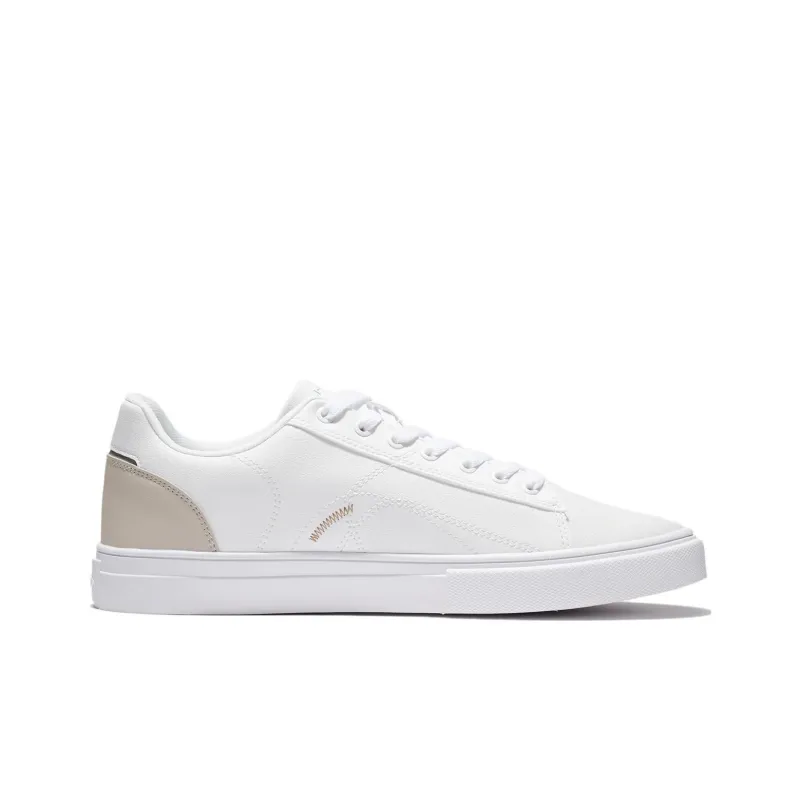 LiNing Slip Resistant, Abrasion Resistant, Breathable Low Top Skateboard Shoes Men's White-1