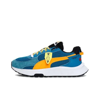 Garfiel x PUMA Wild Rider Anti-Slip And Wear-Resistant Lightweight Low-Top Casual Shoes Men's Blue Yellow