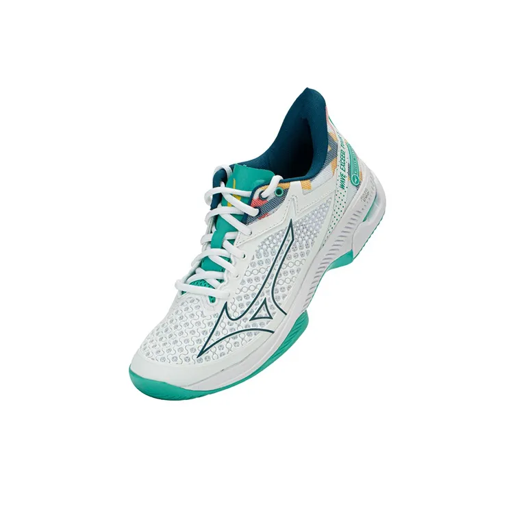 Mizuno Wave Exceed Tour 5 Cushioning Anti-Slip Wear-Resistant Breathability Low-Top Tennis Shoes Women's White Green-1