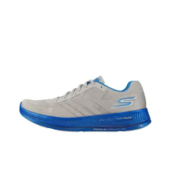 Skechers GO RUN Razor Cushioning Anti Slip And Wear Resistant Low Top Running Shoes Men's Gray Blue