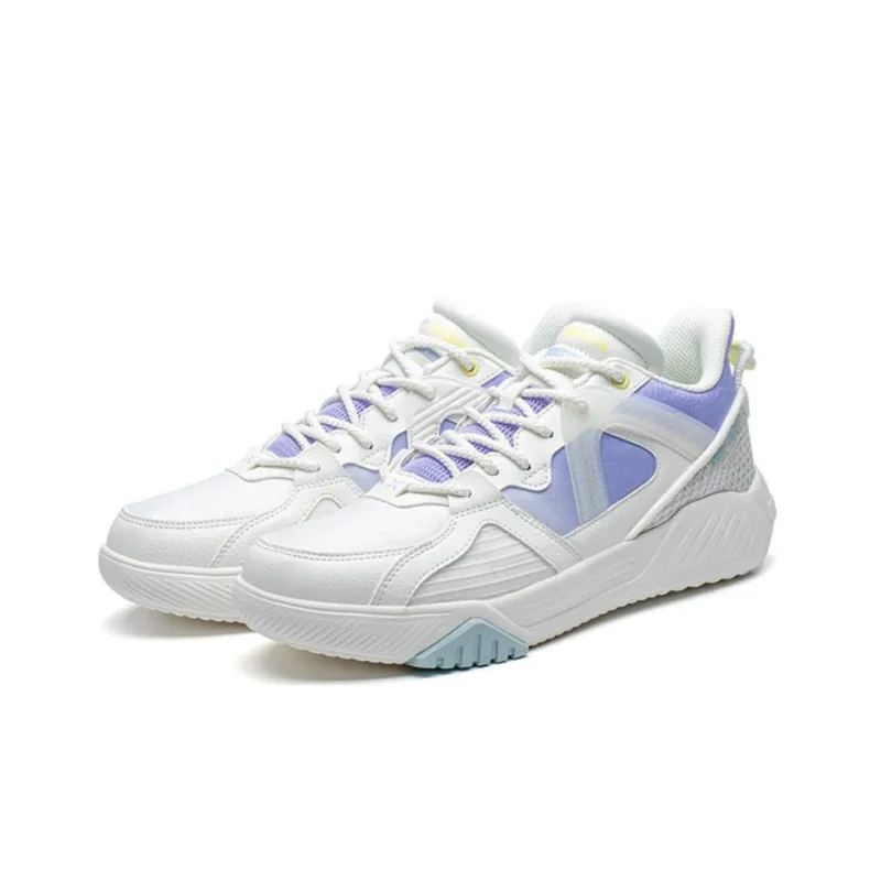 XTEP Epoch 2.0 Casual Shoes Women's Low Top Sail White/Taro Paste Purple-2