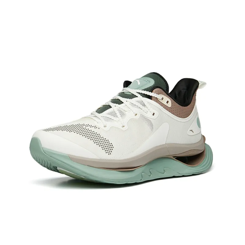 Anta Running Collection Low Top Running Shoes Men's White Gray Green-1