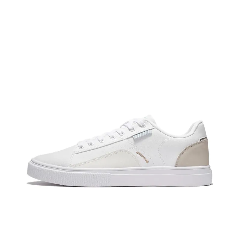 LiNing Slip Resistant, Abrasion Resistant, Breathable Low Top Skateboard Shoes Men's White-0