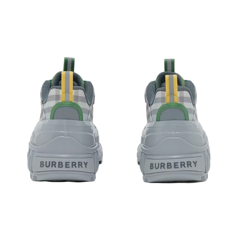 Burberry Arthur Low-Top Check Sneaker Grey Green - Cheap Rcj