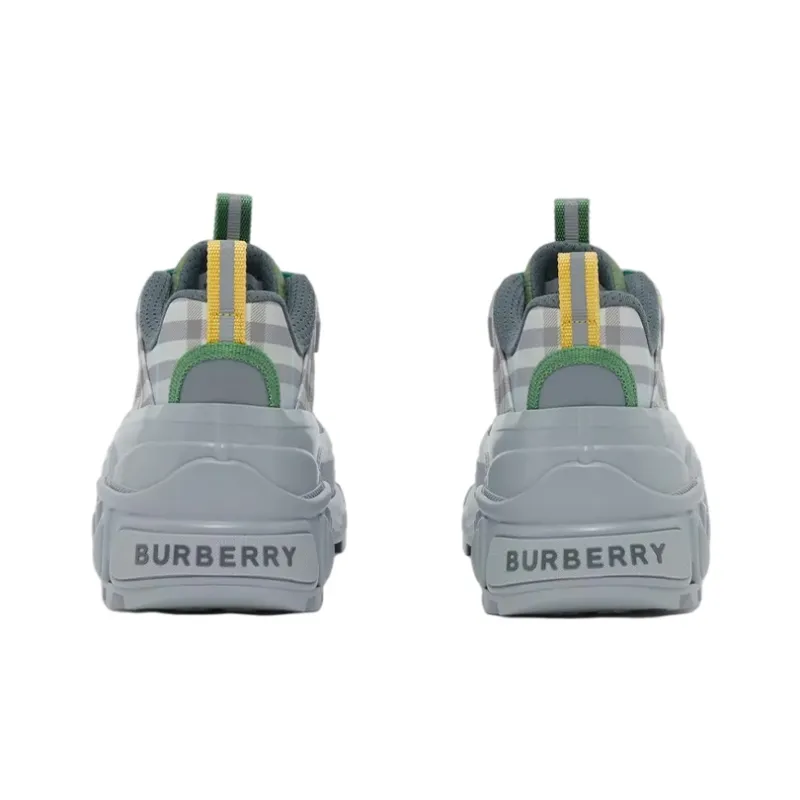 Burberry Arthur Low-Top Check Sneaker Grey Green-3