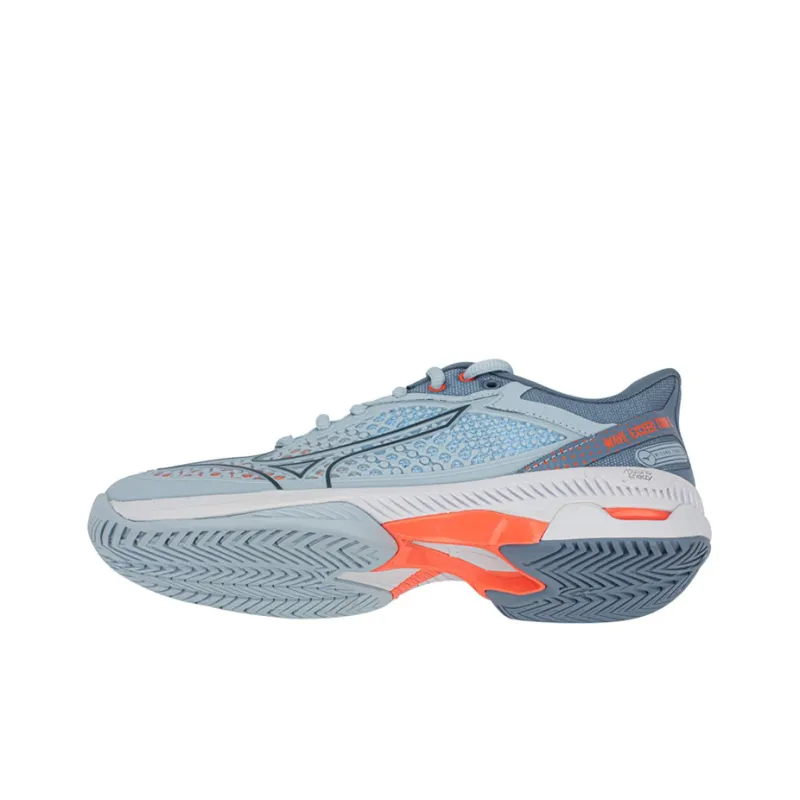 Mizuno Wave Enforce Cushioning Anti-Slip Wear-Resistant Breathability Low-Top Tennis Shoes Women's Blue Orange-4