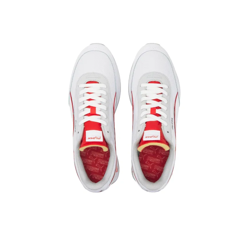 PUMA Future Rider Double Tech Low-Top Casual Shoes Unisex White Red Gray-2