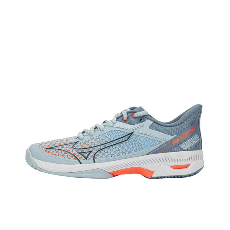 Mizuno Wave Enforce Cushioning Anti-Slip Wear-Resistant Breathability Low-Top Tennis Shoes Women's Blue Orange-0