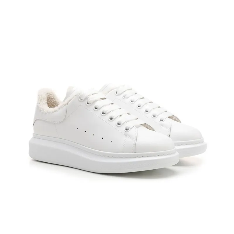 Alexander McQueen Low Top Stylish Skateboarding Shoes Men's White-2