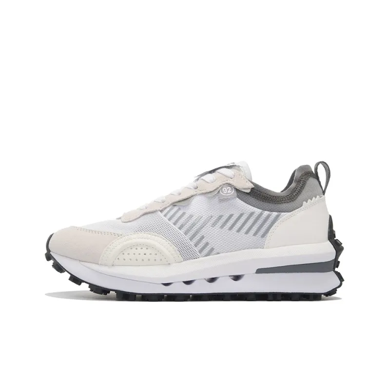 LiNing Square Circle V2 Square Round V2 Anti Slip Wear Resistant Low Top Sports Casual Shoes Women's Gray White-0