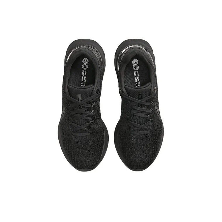 Nike React Infinity Run Flyknit 3 Triple Black Women's-3