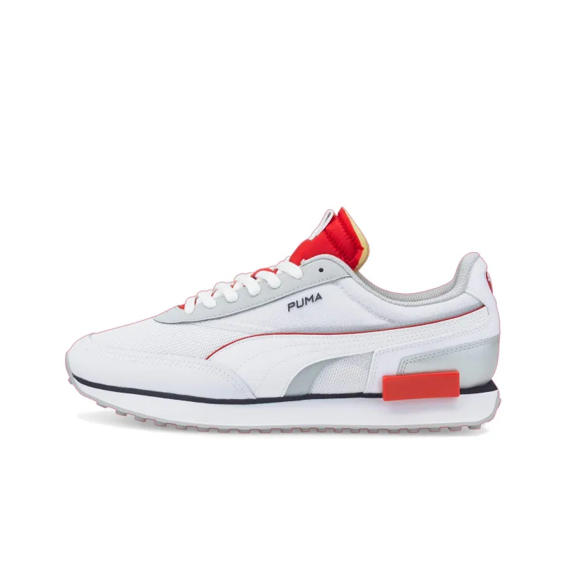 PUMA Future Rider Double Tech Low-Top Casual Shoes Unisex White Red Gray-0