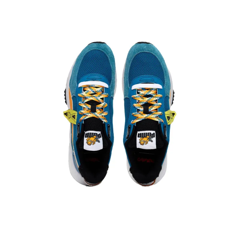 Garfiel x PUMA Wild Rider Anti-Slip And Wear-Resistant Lightweight Low-Top Casual Shoes Men's Blue Yellow-2