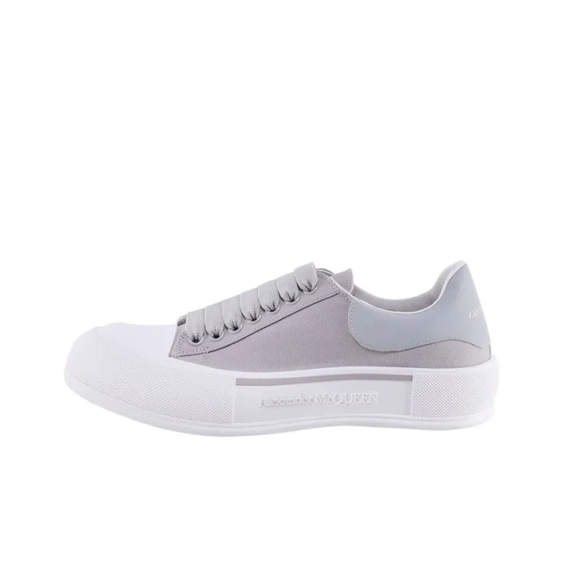 Alexander McQueen Deck Skate Plimsoll Lace Up 'Lilac Grey'-0