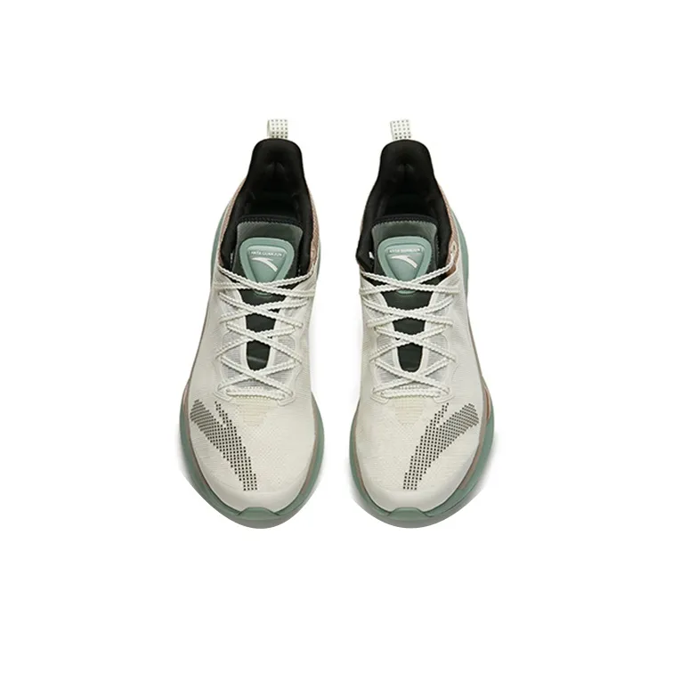 Anta Running Collection Low Top Running Shoes Men's White Gray Green-2