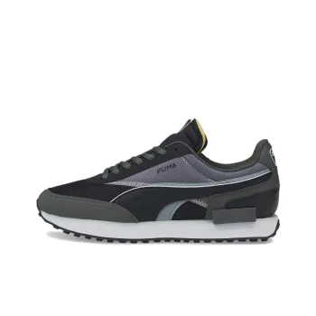 PUMA Future Rider Double Tech Cushioning Anti-Slip And Wear-Resistant Low-Top Casual Shoes Unisex Black Blue White