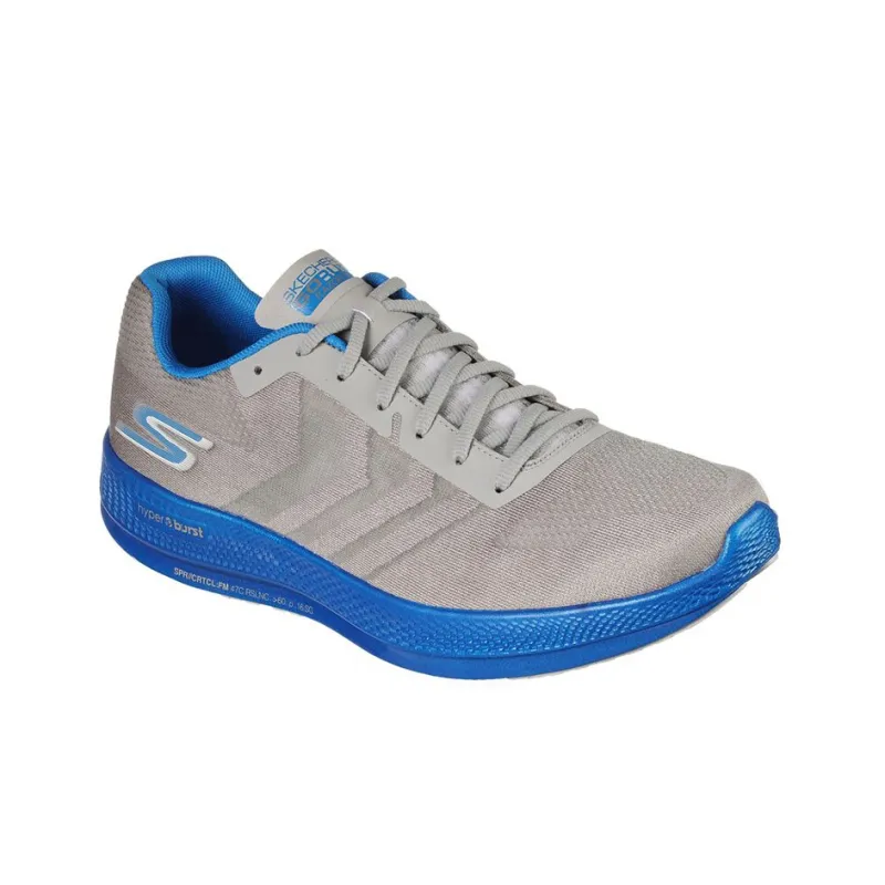 Skechers GO RUN Razor Cushioning Anti Slip And Wear Resistant Low Top Running Shoes Men's Gray Blue-2