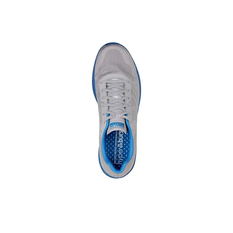 Skechers GO RUN Razor Cushioning Anti Slip And Wear Resistant Low Top Running Shoes Men's Gray Blue-3