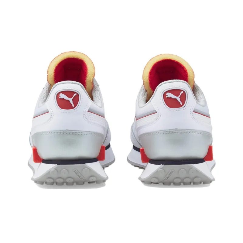 PUMA Future Rider Double Tech Low-Top Casual Shoes Unisex White Red Gray-3