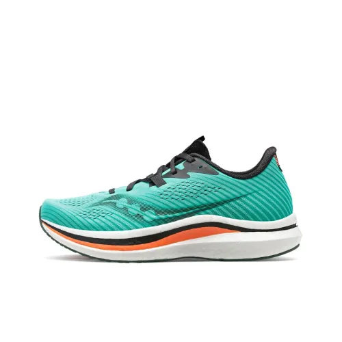 Saucony Endorphin Pro 2 Pro Coffee Peng 2 Breathable Low-Top Running Shoes Men's Blue Green