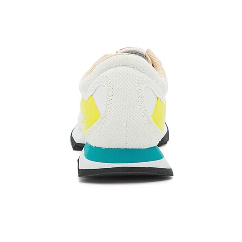 Kappa Anti Slip And Wear Resistant Breathable Low Top Casual Shoes Unisex White Yellow-4