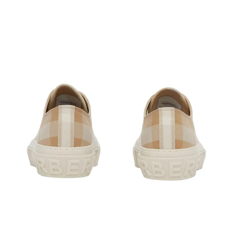 Burberry Low Top Check Beige Women's-3