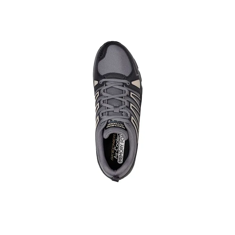 Skechers Escape Plan Cushioning Anti Slip And Wear Resistant Low Top Trekking Shoes Men's Black Gray-3