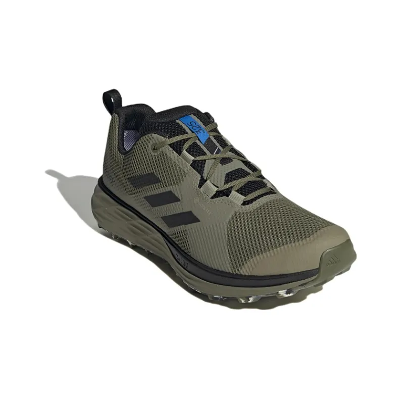 Adidas Terrex Two Gore-Tex Trail Anti-Slip Wear-Resistant Low-Top Running Shoes Men's Army Green-2