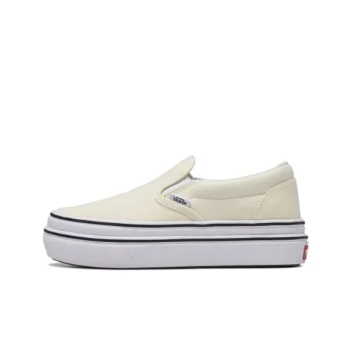 Vans Slip-on Skateboard Shoes Women's Low-Top Off White