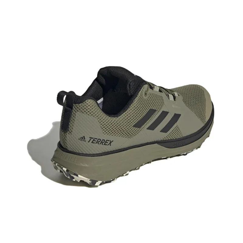 Adidas Terrex Two Gore-Tex Trail Anti-Slip Wear-Resistant Low-Top Running Shoes Men's Army Green-3