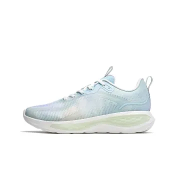 XTEP Polygon Breathable Low-Top Running Shoes Women's Green Powder Blue
