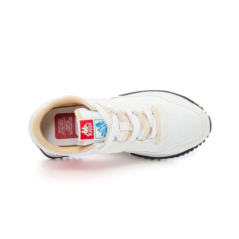 Kappa Anti-Slip And Wear-Resistant Breathable Low-Top Casual Shoes Unisex White Red-2