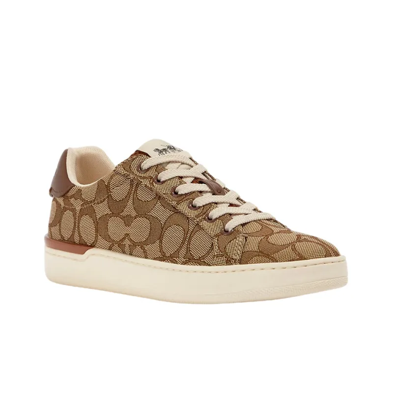 COACH Clip Low Top Stylish Skateboarding Shoes Women's Khaki-2