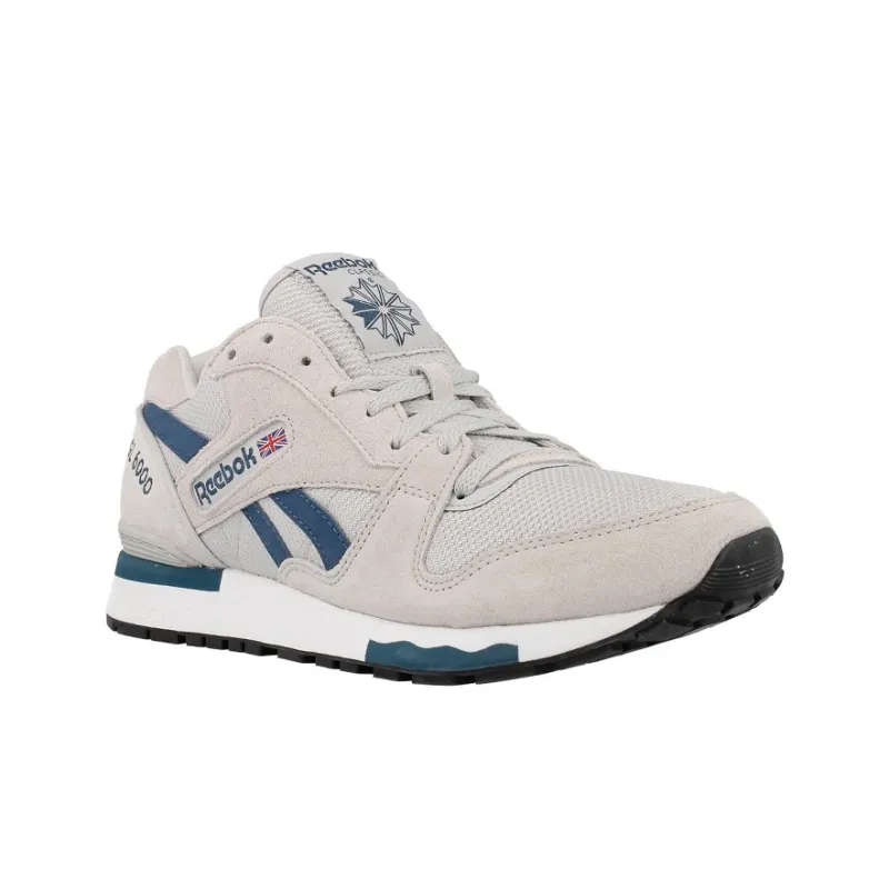 Reebok GL6000 Anti-Slip Wear-Resistant Low-Top Running Shoes Men's Gray Blue-2