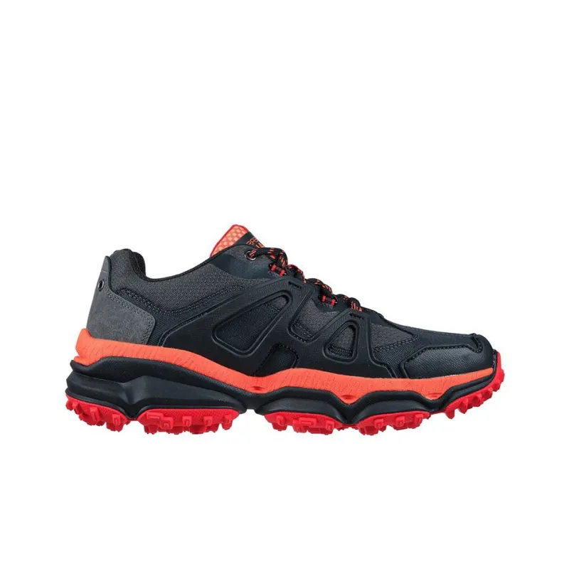 Skechers GO RUN Cushioned Anti-Slip Wear-Resistant And Water-Resistant Low-Top Casual Running Shoes Men's Black Orange-1
