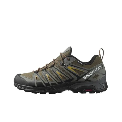 SALOMON X Ultra Pioneer Hiking / Trekking Shoes Men Low-Top Olive Green