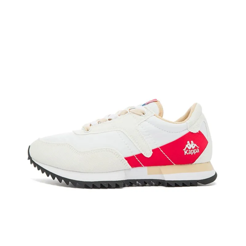 Kappa Anti-Slip And Wear-Resistant Breathable Low-Top Casual Shoes Unisex White Red-0