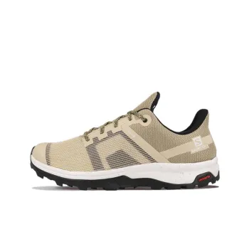 SALOMON OUTLINE Wear-Resistant Low-Top Running Shoes Men's Beige Black