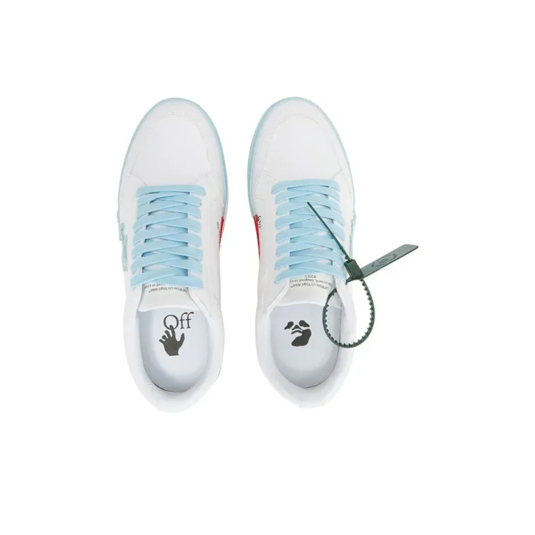 OFF WHITE Vulcanized Low Sneaker 'White Blue'-4