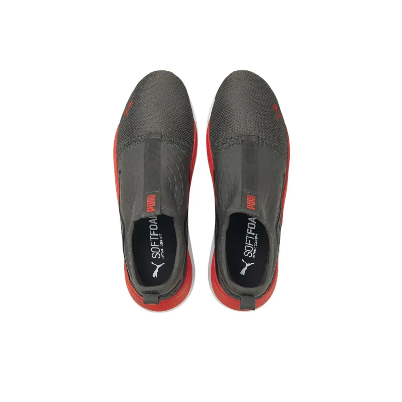 PUMA Pacer Future Slip-on Low-Top Running Shoes Men's Green Orange-2