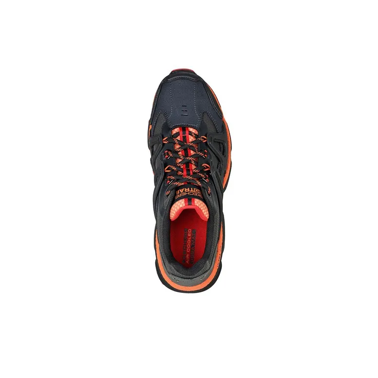 Skechers GO RUN Cushioned Anti-Slip Wear-Resistant And Water-Resistant Low-Top Casual Running Shoes Men's Black Orange-3