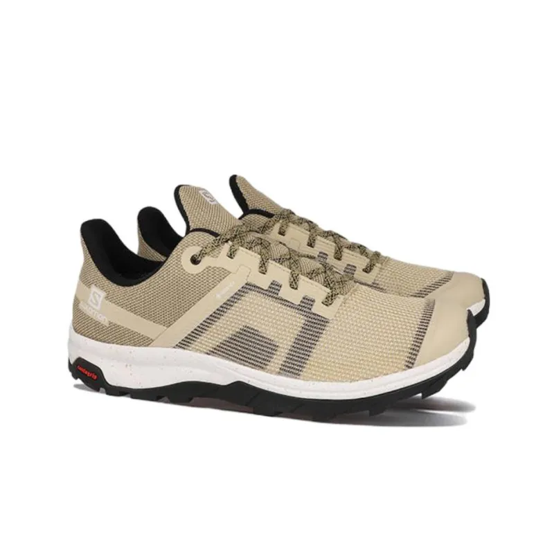 SALOMON OUTLINE Wear-Resistant Low-Top Running Shoes Men's Beige Black-1