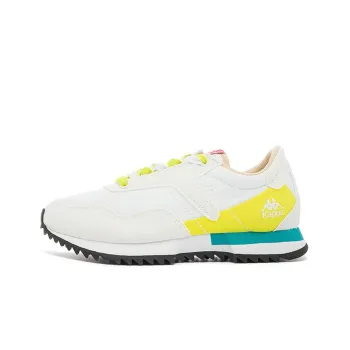 Kappa Anti Slip And Wear Resistant Breathable Low Top Casual Shoes Unisex White Yellow