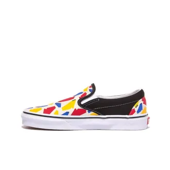 Vans Classic SLIP ON POP LOGO Black 'White Red Yellow'